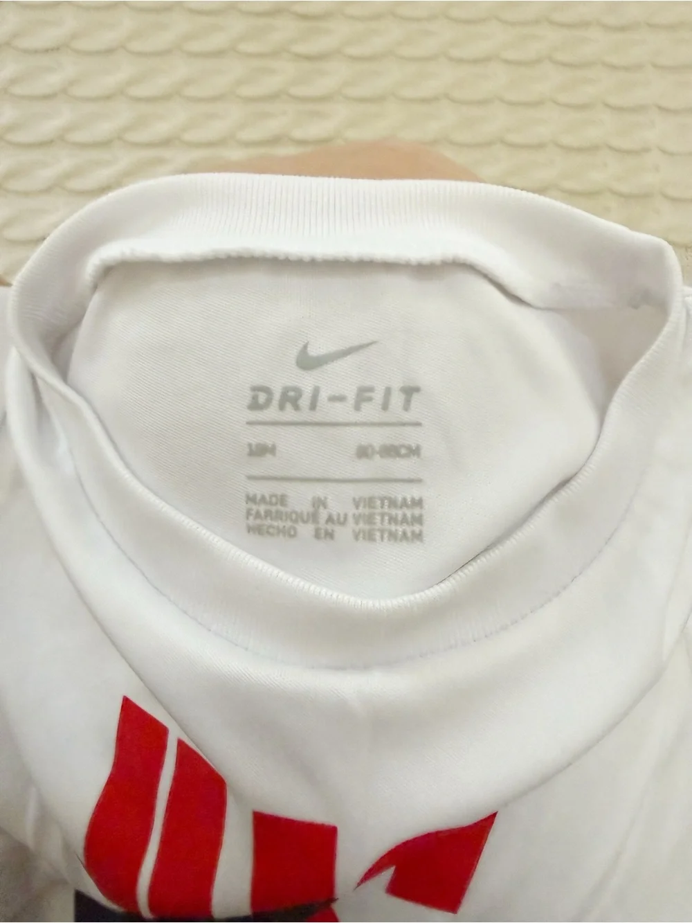 Nike White Tee with Red 